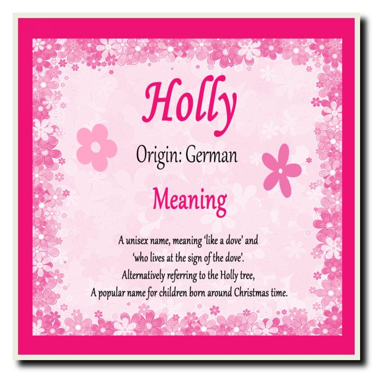 holly-personalised-name-meaning-coaster-the-card-zoo