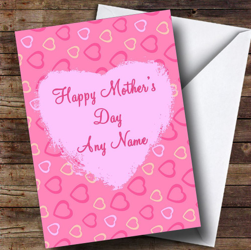 pretty pink love hearts personalised mother s day card the card zoo