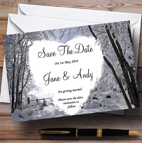 winter wedding save the date