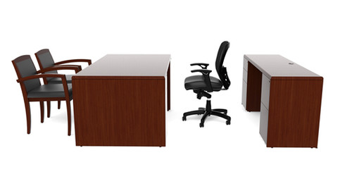 Cherryman Ruby Desk Double Pedestal Rectangular