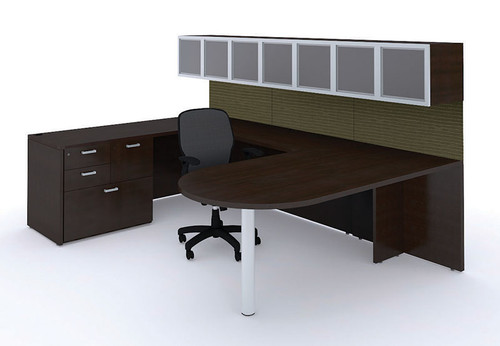 Cherryman Amber Bullet Shape U-Desk (without overheads)