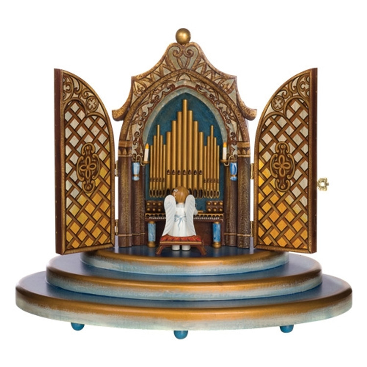 Organ Music Box with Yellow Stars Angel