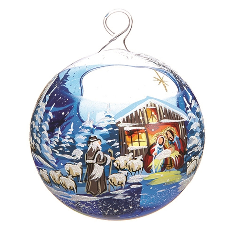 Manger Scene Candleholder Ornament
