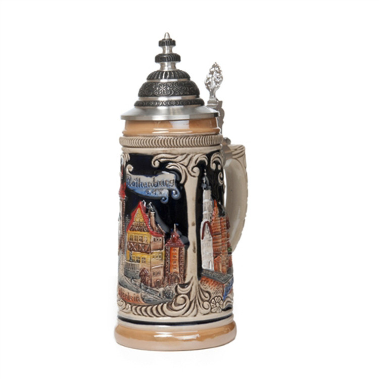 Blue Rothenburg Scenes Beer Stein
