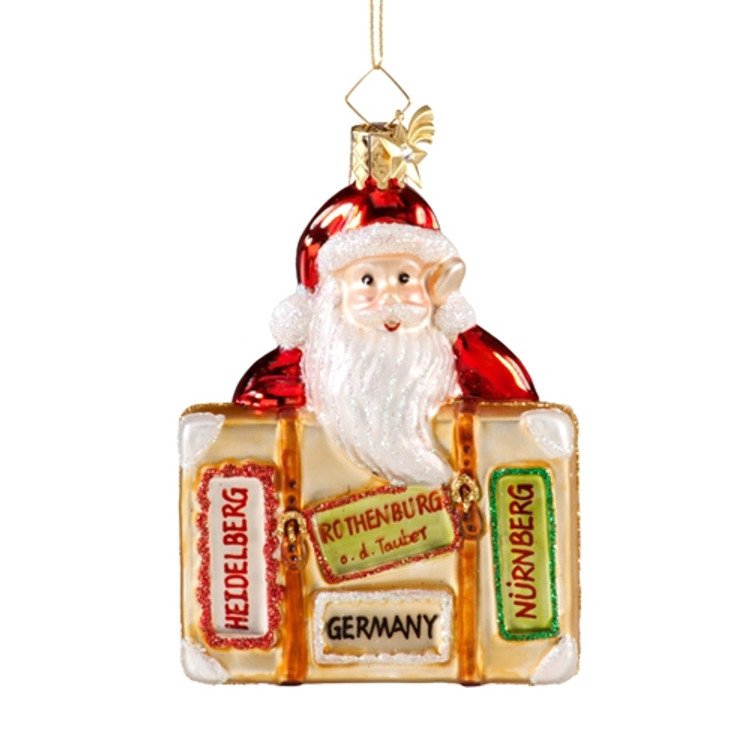 Santa with Germany Suitcase