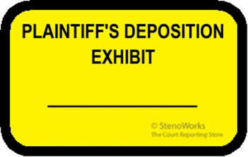PLAINTIFF'S DEPOSITION EXHIBIT PLAINTIFF'S DEPOSITION EXHIBIT