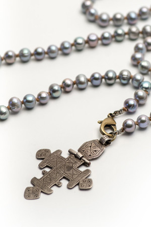 Antique Cross on Grey