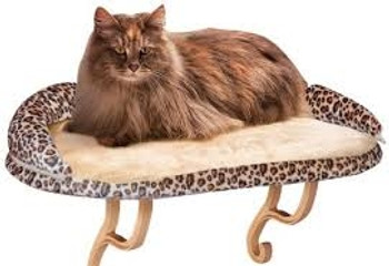DELUXE KITTY SILL WITH BOLSTER LEOPARD 14" x 24" DELUXE KITTY SILL WITH BOLSTER LEOPARD 14" x 24"