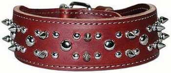 Latigo Leather Spike & Stud Dog Collar Latigo Leather Spike & Stud Dog Collar
