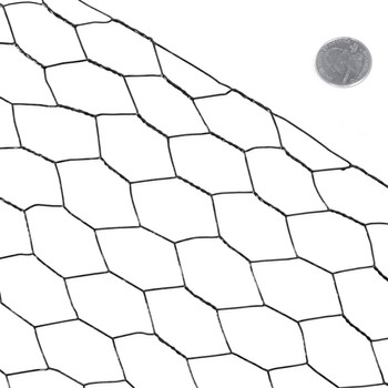 20 Gauge Black Vinyl Coated Poultry Hex Netting with 1 inch Mesh 20 Gauge Black Vinyl Coated Poultry Hex Netting with 1 inch Mesh