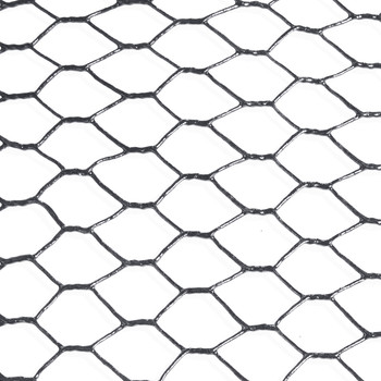 19 Gauge Black Vinyl Coated Hot Dip Galvanized Hex / Poultry Netting Mesh 3/4" 19 Gauge Black Vinyl Coated Hot Dip Galvanized Hex / Poultry Netting Mesh 3/4"