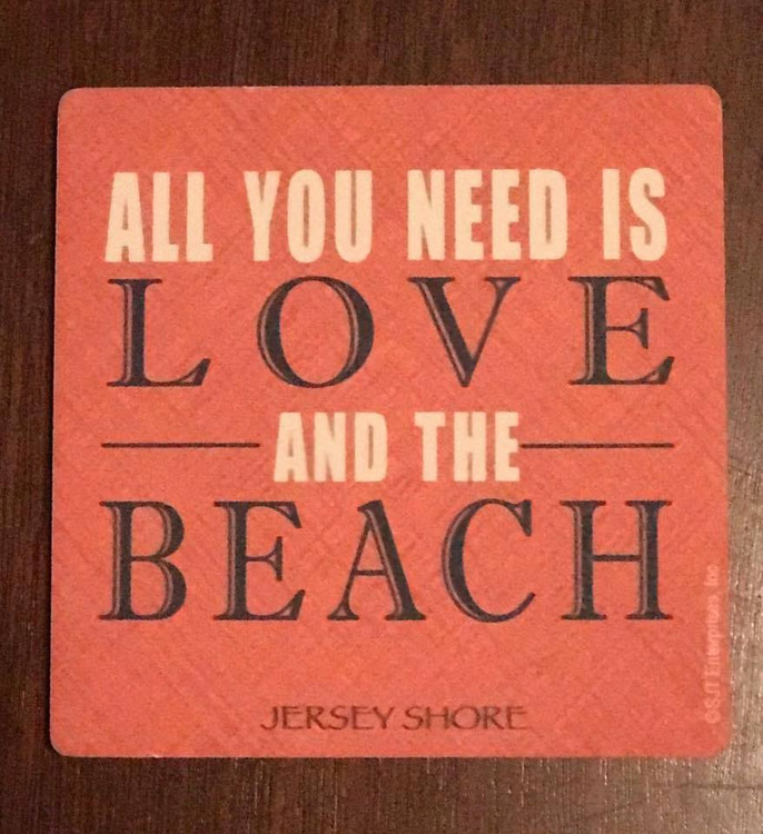 All you need is love and the beach stone coaster