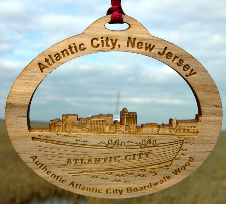 Atlantic City Boardwalk Lifeboat Ornament