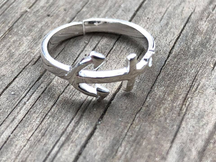 Sterling Silver Anchor Toe Ring