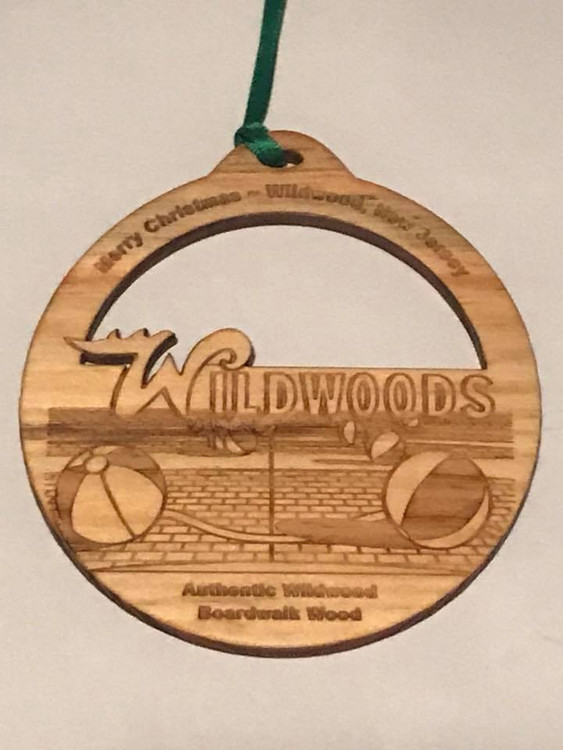 Authentic Wildwood Boardwalk Wood Ornament