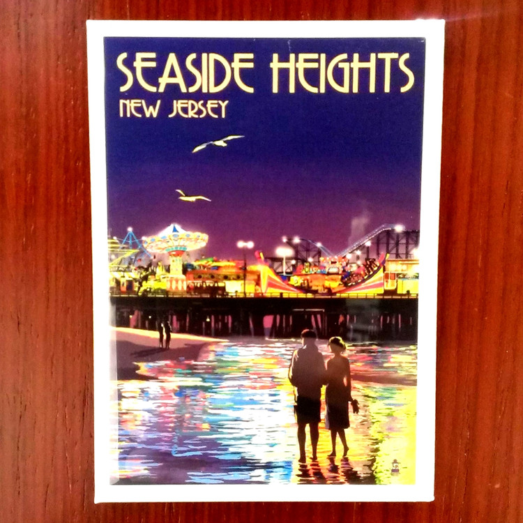 Seaside Heights Night View Magnet