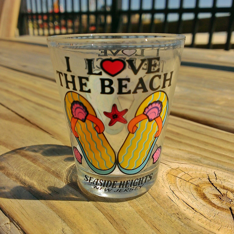 I Love The Beach Shot Glass