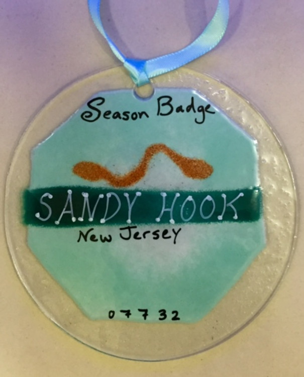 Sandy Hook Badge Handmade Ornament/Sun Catcher