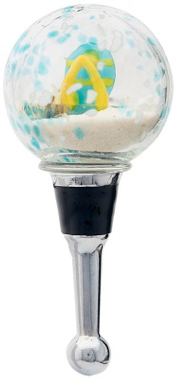 Filip Flop Sand Glass Globe Wine Stopper