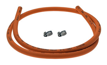 Propane Gas Hose with Clips - Orange - 1.5m Propane Gas Hose with Clips - Orange - 1.5m