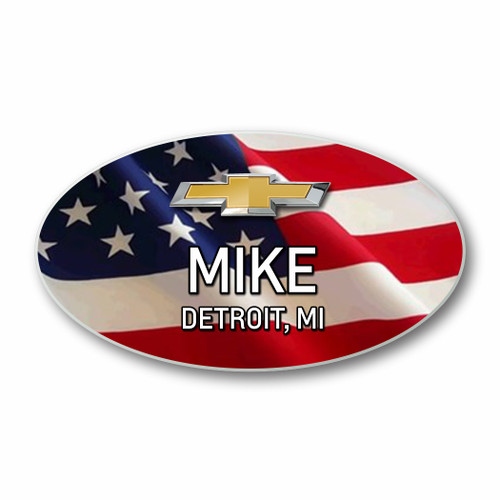 Chevrolet USA Flag Name Badges (Oval) Chevrolet USA Flag Name Badges (Oval)