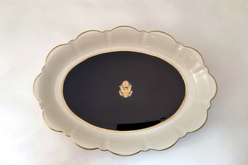 Pickard Cobalt Blue Large Oval Mint Dish Great Seal Pickard Cobalt Blue Large Oval Mint Dish Great Seal