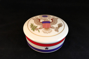 USA Great Seal Round Covered Box USA Great Seal Round Covered Box