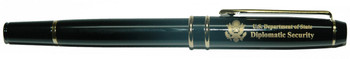 Rollerball Pen w/ Custom Velvet Presentation Box - Diplomatic Security Logo Rollerball Pen w/ Custom Velvet Presentation Box - Diplomatic Security Logo