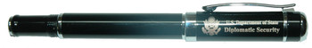 Hi-End Rollerball Pen w/ Custom Velvet Presentation Box - Diplomatic Security Logo Hi-End Rollerball Pen w/ Custom Velvet Presentation Box - Diplomatic Security Logo