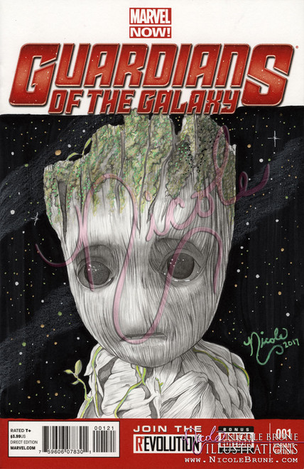 Guardians of the Galaxy blank cover - original Baby Groot by Nicole Brune Guardians of the Galaxy blank cover - original Baby Groot by Nicole Brune