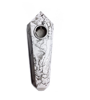 Viktoria- Howlite Crystal Pipe