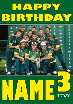 Australian Cricket Team Personalised Card Australian Cricket Team Personalised Card