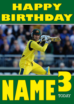Australian Cricketer Personalised Card Australian Cricketer Personalised Card