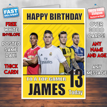 Fifa Footy 2 Bm2 Personalised Birthday Card Fifa Footy 2 Bm2 Personalised Birthday Card