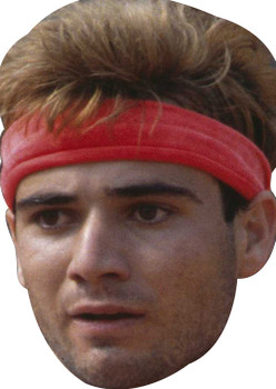 Andre Aggasi 80's Sports Celebrity Face Mask Andre Aggasi 80's Sports Celebrity Face Mask