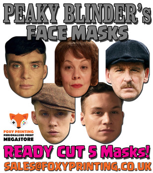 Peaky Blinders Facemasks PACK Tv Celebrity Face Mask Peaky Blinders Facemasks PACK Tv Celebrity Face Mask