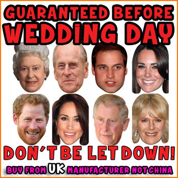 GUARANTEED BEFORE WEDDING 8 Royal Family Face Masks for Harry & Meghan Wedding GUARANTEED BEFORE WEDDING 8 Royal Family Face Masks for Harry & Meghan Wedding