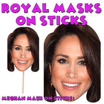 Meghan Markle on a STICKRoyal Celebrity Face Mask Meghan Markle on a STICKRoyal Celebrity Face Mask