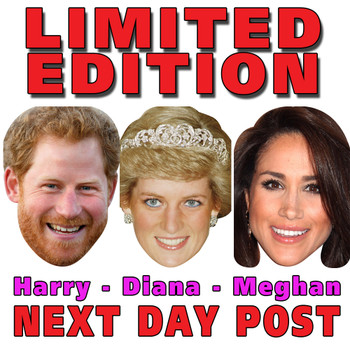 Limited EDITION Prince Harry Princess Diana Di Meghan Markle Royal Celebrity Face Mask Limited EDITION Prince Harry Princess Diana Di Meghan Markle Royal Celebrity Face Mask