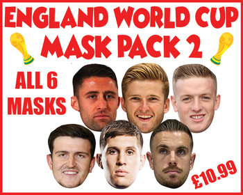 England Mask Pack 2 Football World Cup 2018 Face Mask Pack England Mask Pack 2 Football World Cup 2018 Face Mask Pack
