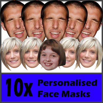 10 X Personalised Face Masks Stag | Hen | Birthday | Wedding 10 X Personalised Face Masks Stag | Hen | Birthday | Wedding