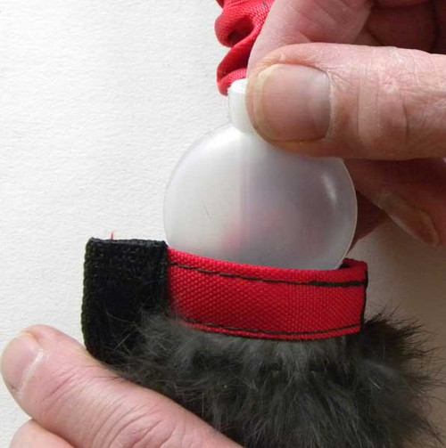 Replaceable squeaker fits inside a narrow pocket. Replaceable squeaker fits inside a narrow pocket.