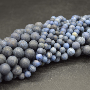 High Quality Grade A Natural Dumortierite Frosted / Matte Semi-Precious Gemstone Round Beads - 4mm, 6mm, 8mm, 10mm sizes High Quality Grade A Natural Dumortierite Frosted / Matte Semi-Precious Gemstone Round Beads - 4mm, 6mm, 8mm, 10mm sizes