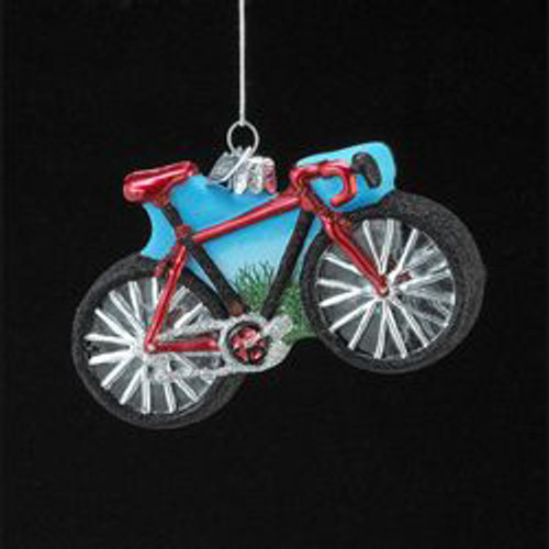 Hand Blown Glass Bike Ornament