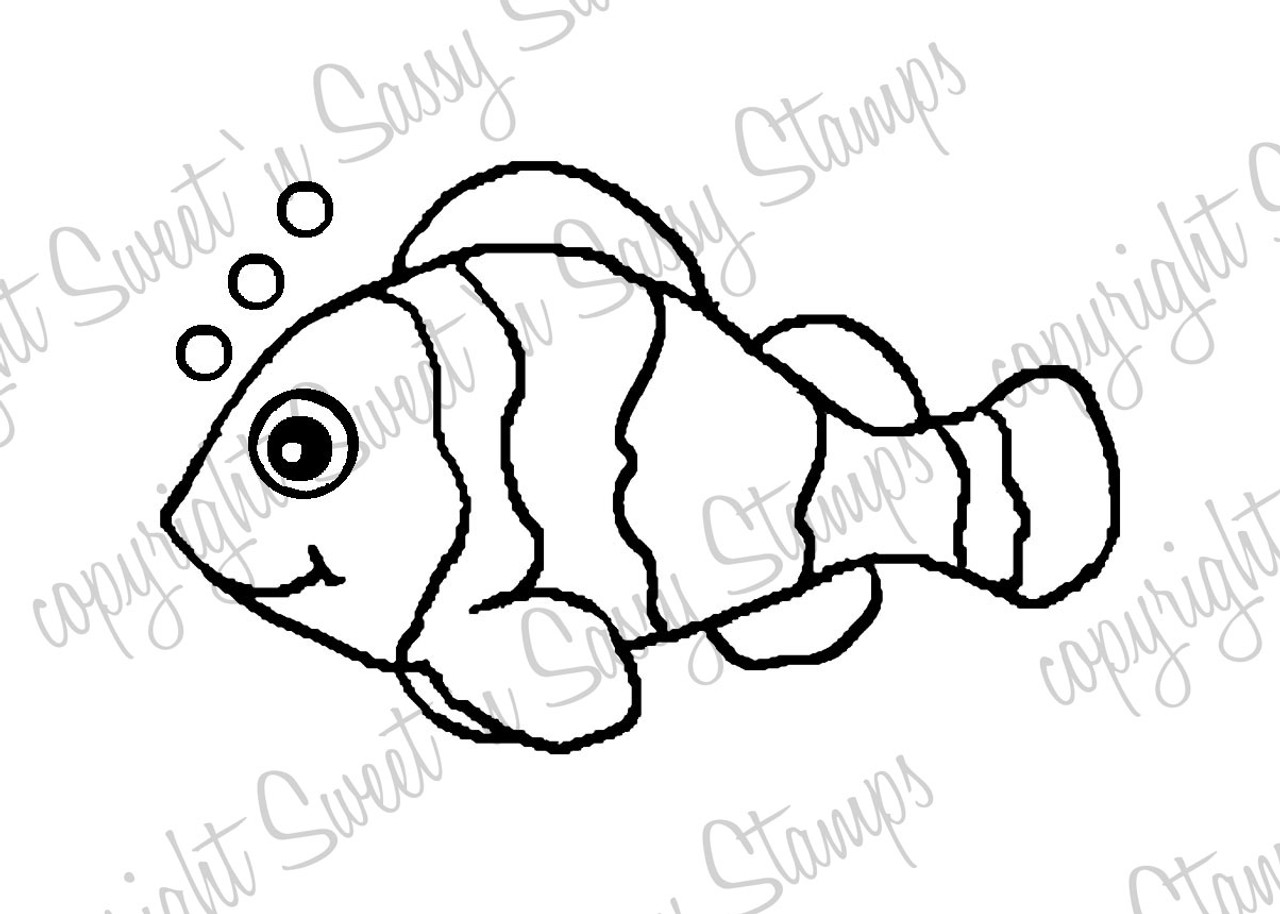 Cleo Clownfish Digital Stamp