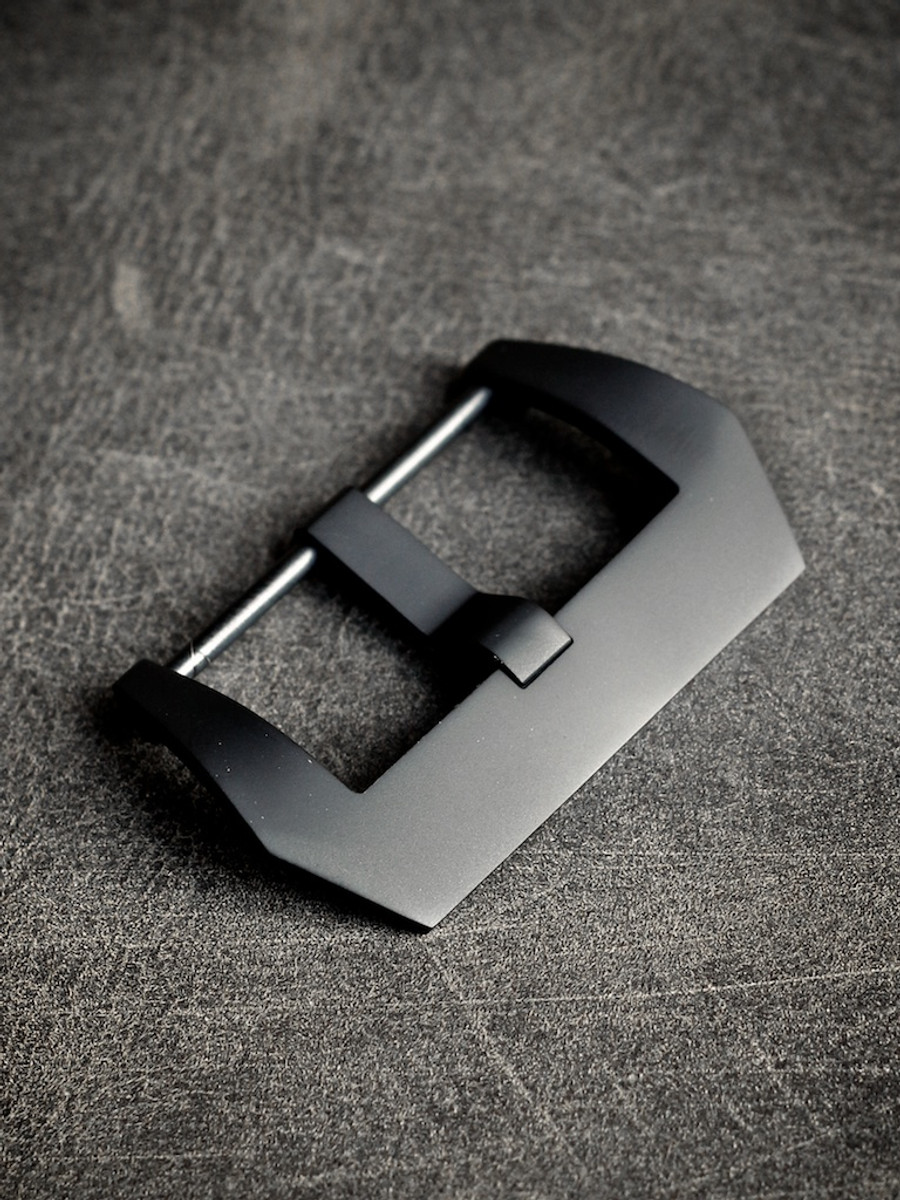 Matte Black PVD Screw-In Pre-V Steel Watch Buckle