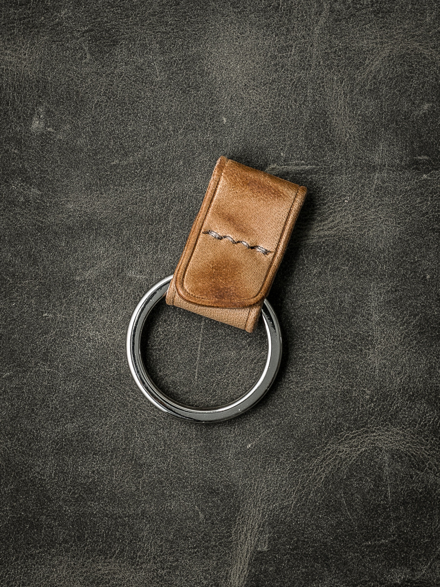 "Guardian" Natural Vintage Handmade Leather Key Fob