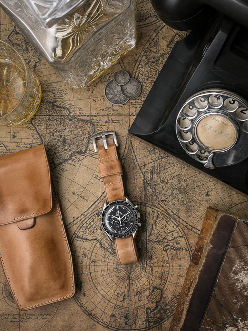 "Quentin" Natural Vintage Leather NATO Watch Strap