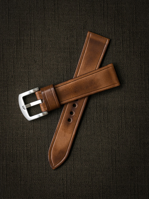 "Digby" Vintage Bourbon Handcrafted Leather Watch Strap