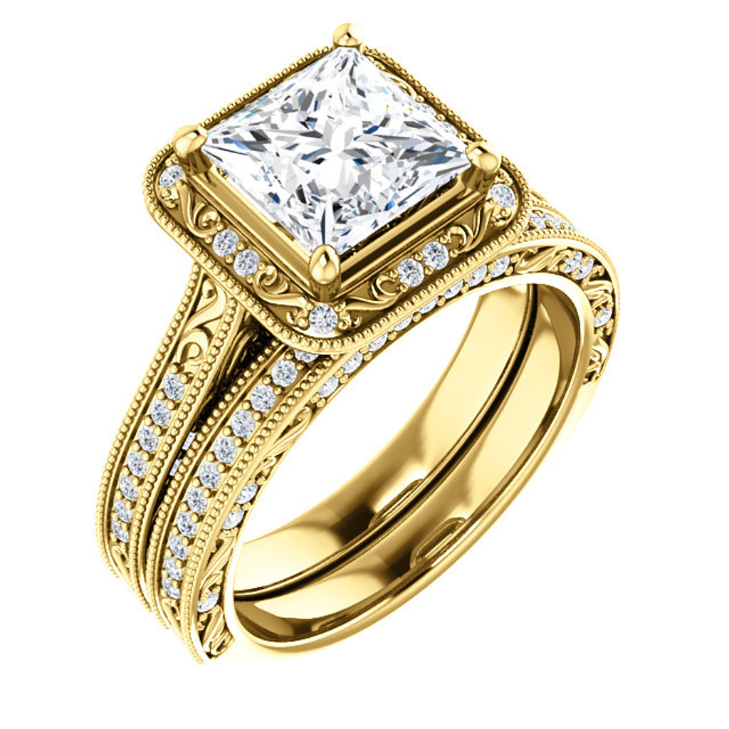 Samara Cubic Zirconia Halo Wedding Set Samara Cubic Zirconia Halo Wedding Set